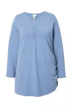 Лонгслив Ulla Popken Shirt, синий деним