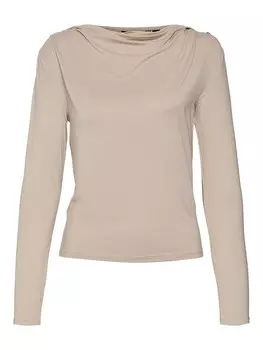 Лонгслив Vero Moda, бежевый