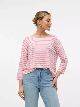 Лонгслив Vero Moda, цвет pink/wei