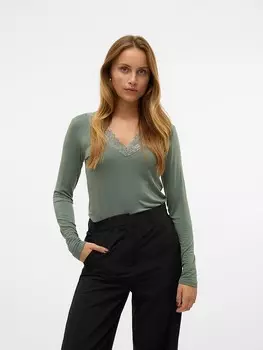 Лонгслив Vero Moda, хаки