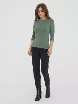 Лонгслив Vero Moda, зеленый