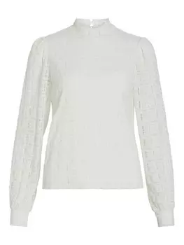 Лонгслив Vila Langarmshirt, цвет Cloud Dancer