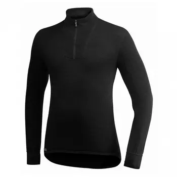 Лонгслив Woolpower Zip Turtleneck 400, черный