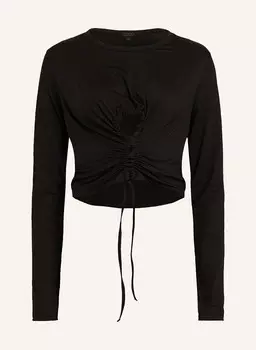 Лонгслив xylia с вырезом ALLSAINTS, черный