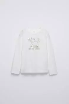 Лонгслив ZARA, экрю