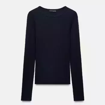 Лонгслив Zara Wool Blend, темно-синий