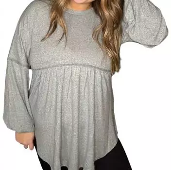 Лонгслив женский Lulu Clothes, серый