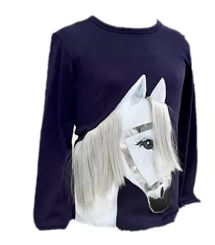 Лонгслив ZIEGFELD Pony Snowflake, темно синий