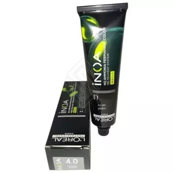 Loreal Inoa Стойкая краска для волос без аммиака Original 4.0/4NN 2 унции Professionnel Paris