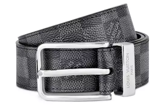 Мужской ремень Louis Vuitton, черный/серый