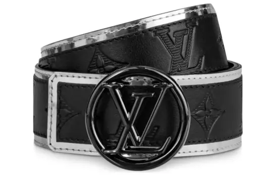 LOUIS VUITTON Мужской кожаный ремень, Black