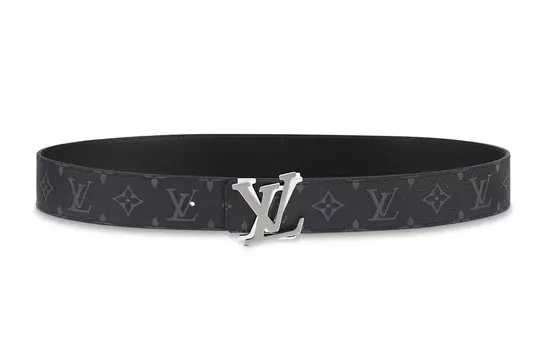 LOUIS VUITTON Мужской кожаный ремень, Черный