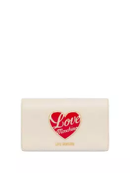 Love Moschino клатч с декором в форме сердца, белый