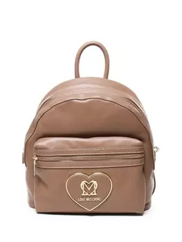 Love Moschino кожаный рюкзак, коричневый
