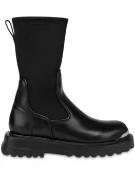 Love Moschino сапоги со вставками, черный