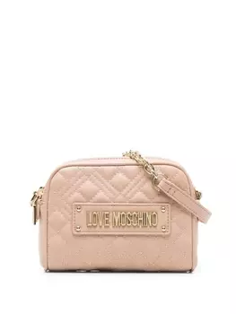 Love Moschino стеганая сумка через плечо, нейтральный цвет