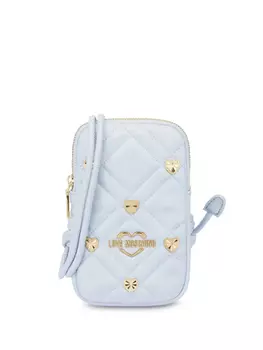 Love Moschino стеганая сумка для телефона, синий