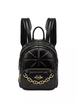 Love Moschino стеганый рюкзак из искусственной кожи, черный