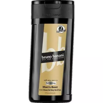 Лучший мужской гель для душа 3 в 1 bruno banani, 250 ml