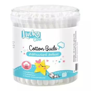 Lucky Уходовые ватные палочки 250шт, White