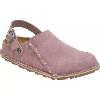 Лютри узкие замшевые клоги Birkenstock, фиолетовый