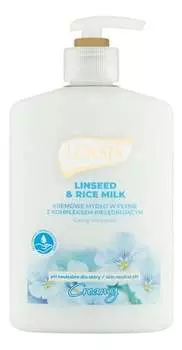 Люкся, Creamy, сливочное жидкое мыло Льняно-рисовое молоко, 500 мл, Luksja