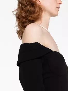 Magda Butrym платье мини с открытыми плечами, черный