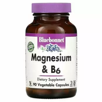 Магний и B6 Bluebonnet Nutrition, 90 капсул