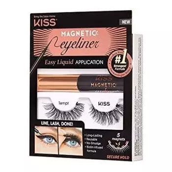 Магнитные ресницы Kiss, Tempt + подводка