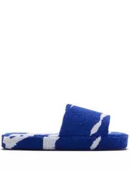 Махровые слиперы Snug Burberry, синий