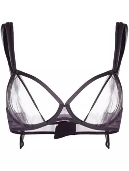 Maison Close прозрачный бюстгальтер Naked, фиолетовый