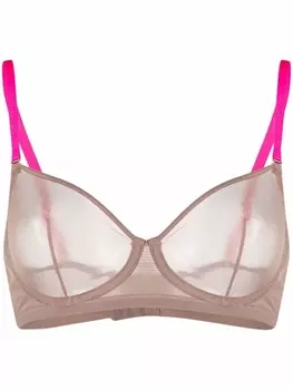 Maison Close сетчатый бюстгальтер на косточках, коричневый
