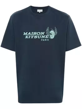 Maison Kitsun футболка Racing Wheels, синий