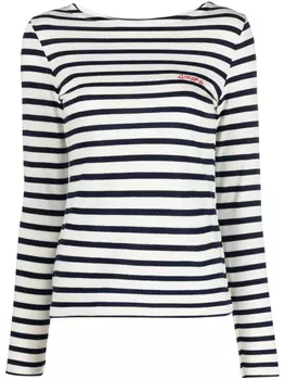 Maison Labiche толстовка в полоску, белый