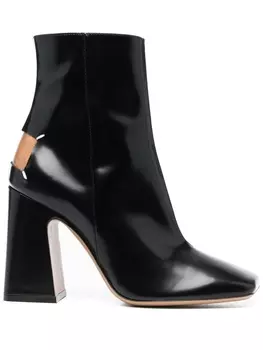 Maison Margiela ботильоны D?cortiqu? 100 с декоративной строчкой, черный