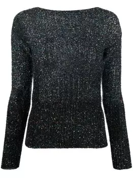 Maison Margiela джемпер с пайетками, синий