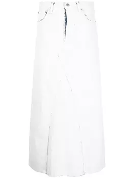 Maison Margiela джинсовая юбка с завышенной талией, белый
