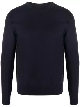 Maison Margiela кашемировый джемпер с круглым вырезом, синий