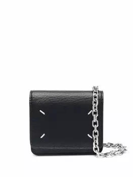 Maison Margiela кошелек Four Stitch с цепочкой, черный
