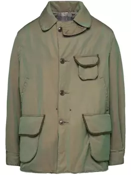 Maison Margiela куртка-рубашка с эффектом потертости, зеленый
