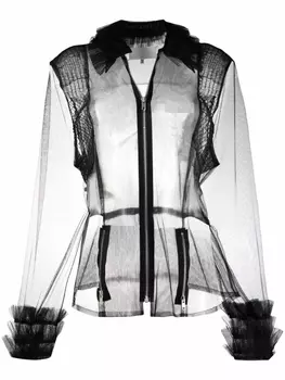 Maison Margiela рубашка с тюлем, черный