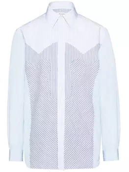 Maison Margiela рубашка Yoke в полоску, синий