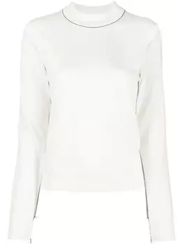 Maison Margiela шерстяной джемпер Work-In-Progress, белый
