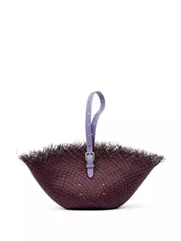 Maison Margiela сумка-тоут Recicla из рафии, фиолетовый