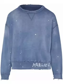 Maison Margiela толстовка Handwritten, синий