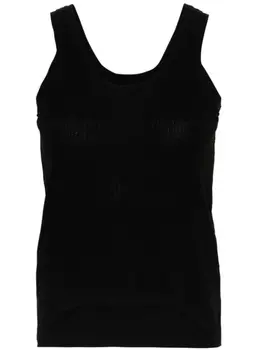 Maison Margiela топ в рубчик, черный