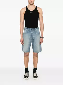 Maison Margiela топ в рубчик, черный