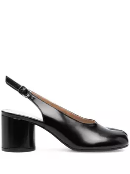 Maison Margiela туфли Tabi 60 с ремешком на пятке, черный