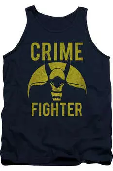 Майка для взрослых DC Comics Fight Crime Gildan, темно-синий