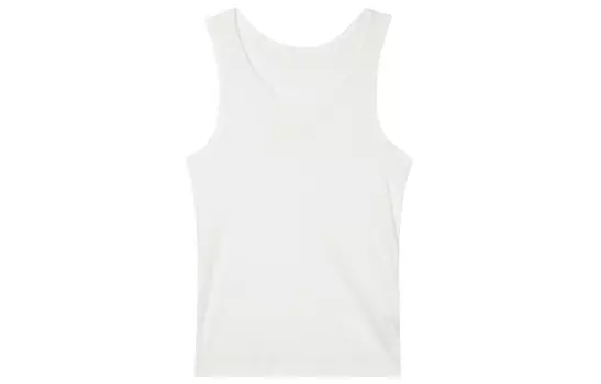 Майка DRY в рубчик Uniqlo, белый